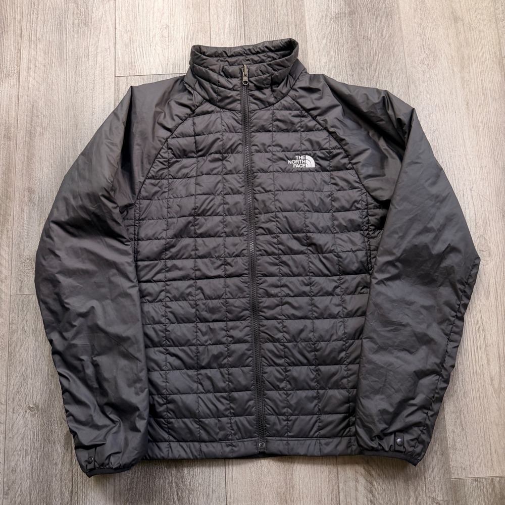 The North Face Mens S Black Thermoball Eco Quilted Puffer Jacket Full Zip